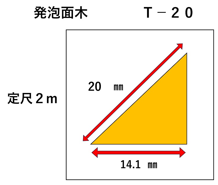 発泡面木　Ｔ－２０　【１本】